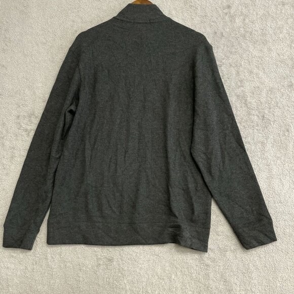 NEW Banana Republic Men's M Waffle Quarter Zip Pullover Cotton/Polyester Gray - Picture 3 of 9